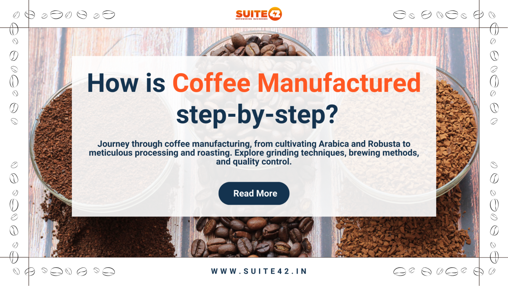 Step-wise coffee manufacturing process | Suite42